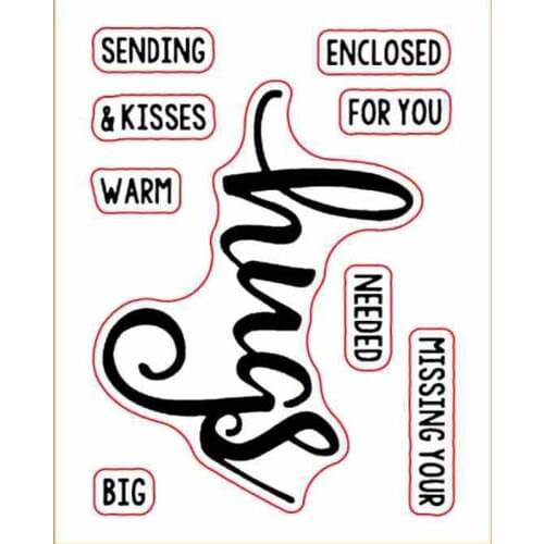 Hugs Sentiments Transparent Clear Silicone Stamps For DIY Scrapbooking Cards Making Craft Supplies New 2019