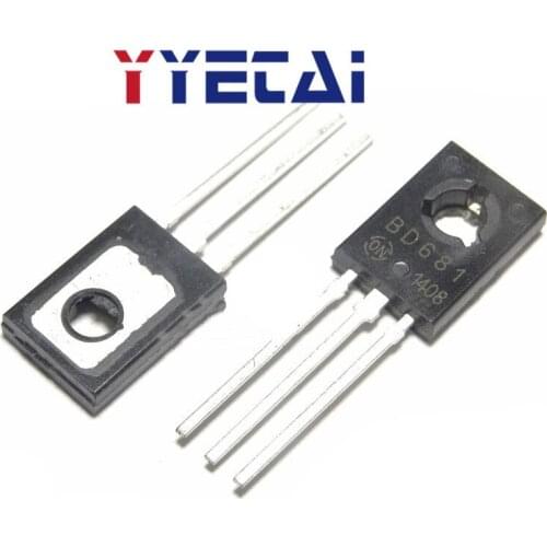 TAI 20PCS Straight Insert Darlington Transistors BD681 NPN 4A/100V TO-126 Transistor Brand New Original