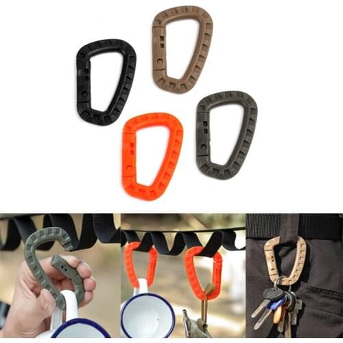 Camp Buckle Outdoor EDC Tool Bag Carabiner Hook Molle System D Tactical Bushcraft Military hike gear Backpack Climb Accessory