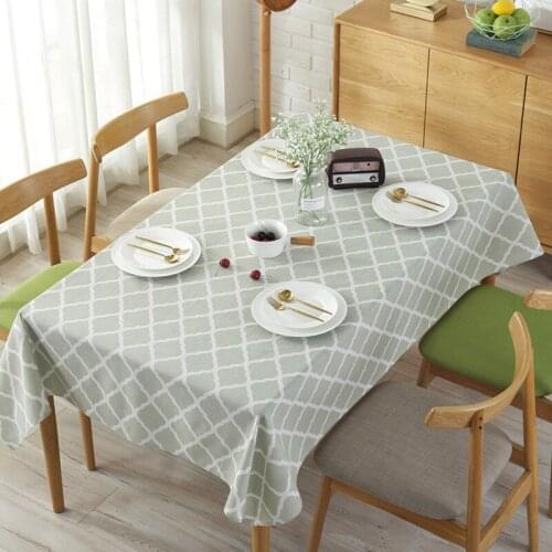Cotton Linen Tablecloth Plaid Table Cloth Restaurant Home Decor Table Cloth Cover