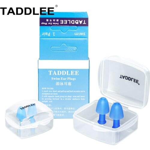 Taddlee Swimming Ear Plugs Silicone Reusable Waterproof Earplugs for Showering Bathing Surfing