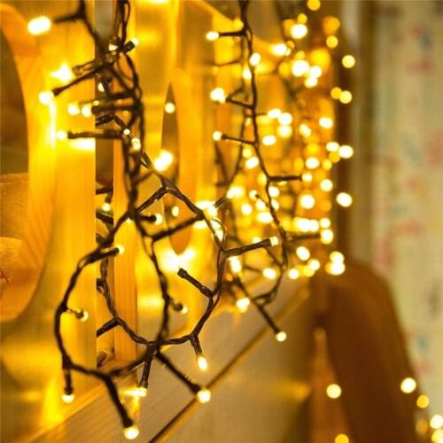 Solar Outdoor Waterproof 12M/22M/32M/52M Multi Color String Light Fairy Lighting For Holiday/Birthday/Wedding Party Decoration