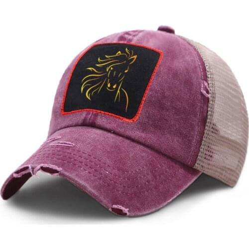 Horse Cartoon Outdoor Womans Mesh Baseball Cap Hip Hop High Quality Snapback Caps Summer Panama Sunscreen Retro Trucker Hats
