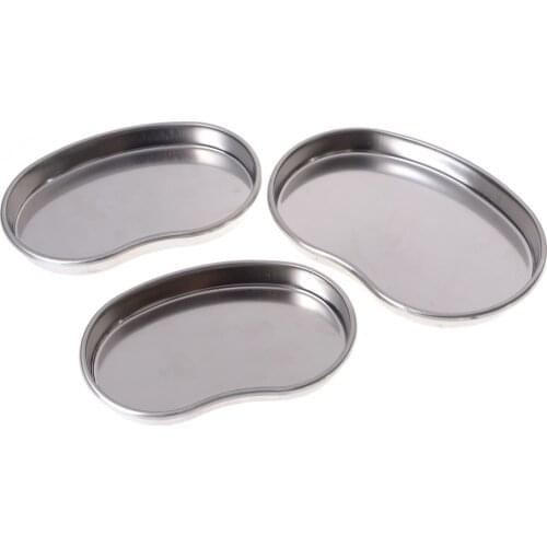 ZLinKJ New arrival 1pc Stainless Steel Kidney Shaped Curved Tray Medical Dental Surgical Use
