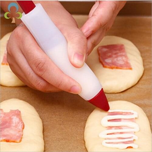 1/3Pcs Food grade silicone chocolate jam writing decorating pen cake DIY graffiti pen squeeze cream gun baking tool YJN