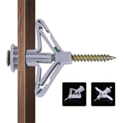 10pcs/20pcs/50pcs Expansion Screw Gypsum Board Floor Board Board Airplane Nails Hollow Brick Fasteners Butterfly Type E12009