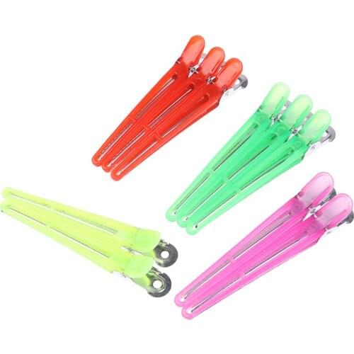 10Pcs Hairdressing Clamps Claw Clip Hair Salon Plastic Crocodile Barrette Holding Hair Section Clips Grip Tool Accessories