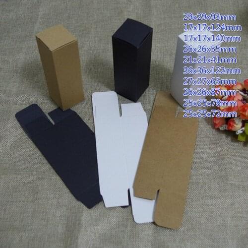 100PCS/LOT Kraft Card Paper Packing Boxes For Slender Longer 7ml 10ML Diy Dispensing Perfume Tube Perfume Spray Pen Oil Bottles