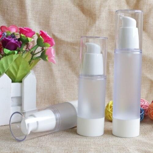 15ml 30ml 50ml Empty Frosted Plastic Cosmetic Bottle Travel Liquid Bottles Airless Pump Vacuum Toiletries Container 1pcs