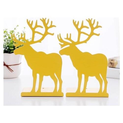 2 Pcs/Set Metal Hollow Desktop Organizer Bookends Book Ends Support Stand Holder Shelf Bookrack Home Office Accessories