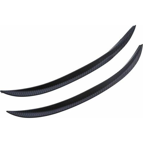 2X Carbon Fiber Car Wheel Eyebrow Arch Trim Lips Strip Fender Flare Protector