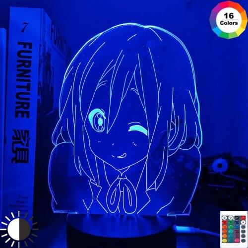 3d Lamp Anime K on Yui Hirasawa for Bedroom Decorative Night Light Child Birthday Gift Kids Room Decor Manga K on Led Light