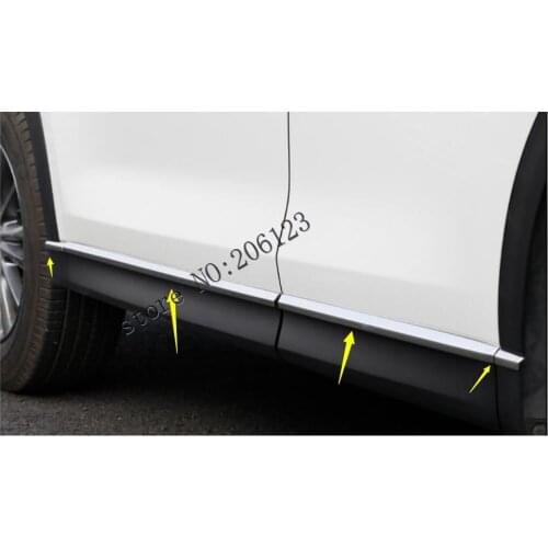 4pcs Accessories NEW! Chrome Car Body Door Side Molding Trim Ring for Mazda CX 5 CX-5 2017 2018 2019 car styling