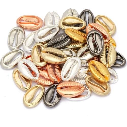 50pcs/lot Colorful CCB Shell Acrylic Beads 19x12mm Spacer Beads For DIY Jewelry Design Charm Necklace Bracelet Accessories