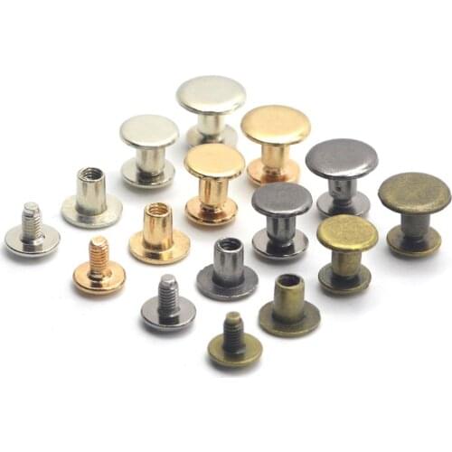 KALASO 20Sets Diameter 8.3mm/10mm Leathercraft Accessories Rivet Craft DIY Screws Fastening Studs Belt Decor