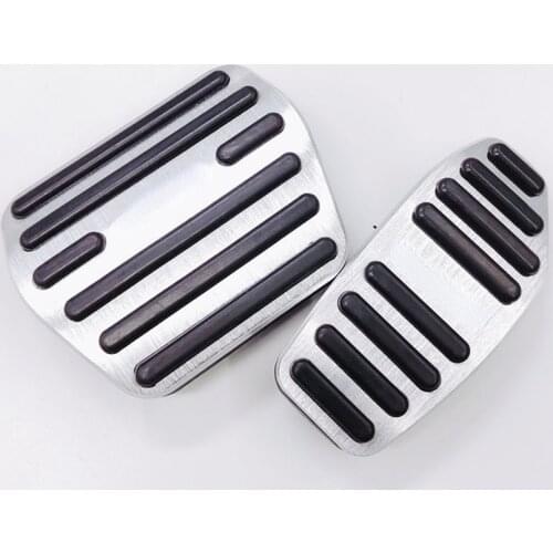 Aluminum Alloy Car Styling Accelerator Gas Brake Pedal Cover Non Slip Pad AT For Renault Kadjar 2017 2018 Accessories