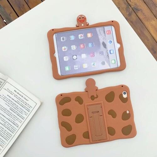 For IPad Case 9.7 2017 2018 Mini 12345 Kids Soft Silicon Tablet Protective Cover For Ipad Air 1 2 3 4 10.5 10.9 11 10.2"+Straps