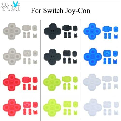 YuXi For Nintend Switch NS NX Joy-Con Controller Silicone Rubber Responsive Sensitive Conductive Button Pad Kit For Joy Con