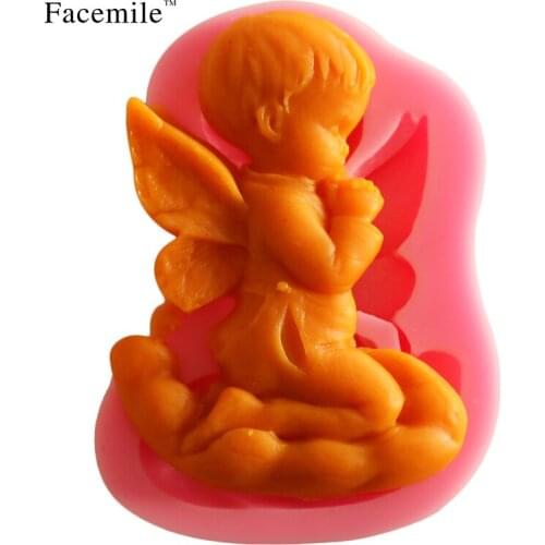 Facemile Angels Pray Silicone Mold Cake Chocolate Candy Jelly Baking Mold Fondant Cake Decorating Gift 50-252