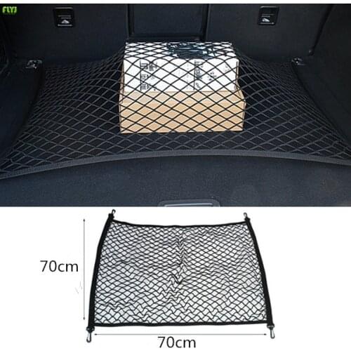 FLYJ Car Rear Trunk Seat Elastic String Net Mesh Car Trunk Storage Bag Cargo Organizer Storage Bag Pocket Cage Auto Accessoires