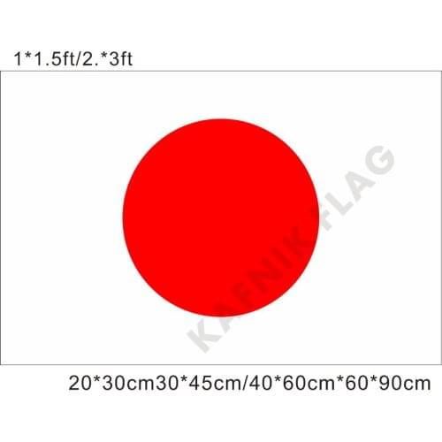 KAFNIK,free shipping 20*30cm/30*45cm/40*60cm/60*90cm small flags Japan national flag for Countries World Event Decorative Flags