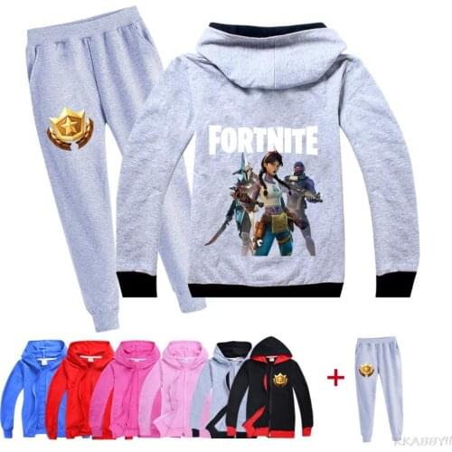 Fortnite Girls Clothing Sets Children Fashion Coat and Pant Set boys Clothing Spring Autumn Sports Suit Tracksuit