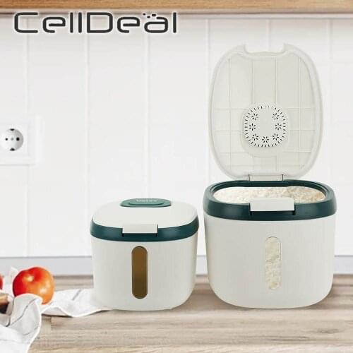 Rice Box Kitchen Container Rice Bucket 5KG 10KG Insect-Proof Moisture Rice Grain Sealed Jar Dog Grain Food Store Box Measuring