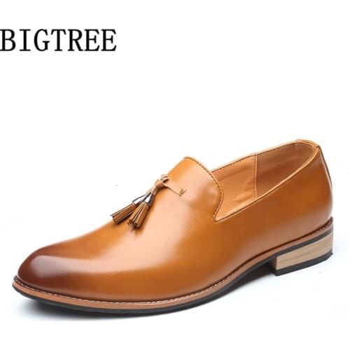Leather Shoes Men Coiffeur Dress Shoes Men Classic Wedding Shoes Men Formal Sepatu Slip On Pria Italian Brand Big Size Ayakkabi