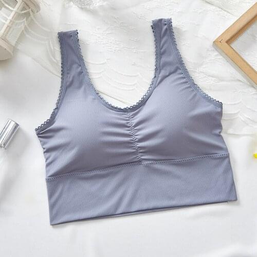 Lace Underwear Tube Tops Women Streetwear Sports Bra Top Seamless Underwear Female Crop Top 2021 Wrinkled Lingerie Bra Girls