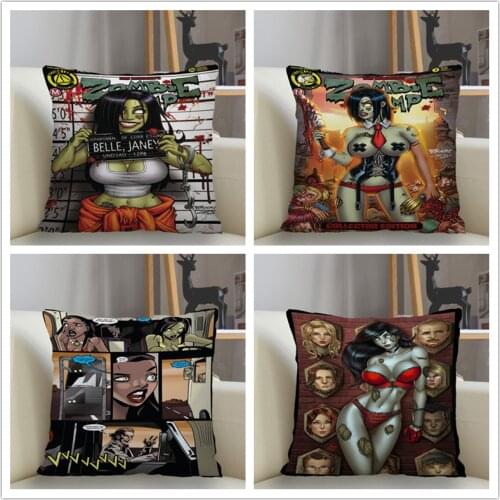 Musife Custom ZOMBIE TRAMP Pillowcase Home Decoration 45*45cm Zipper Square Pillowcase Throw Pillow Cover Drop Shipping