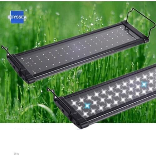 220-240V 30-45/45-55/60-80/90-100/120-140cm Aquarium Blue and White LED Lighting Fish Tank Light Lamp with Extendable Brackets