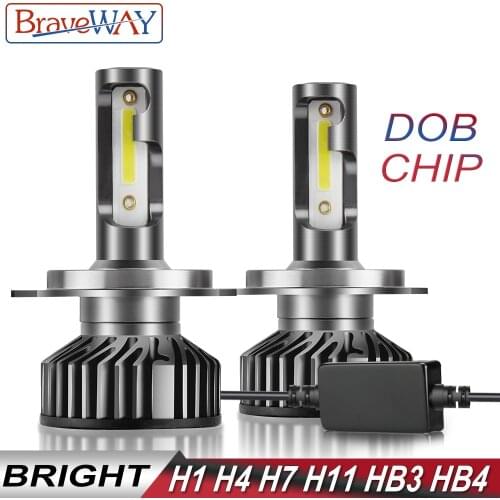 BraveWay DOB Chip LED Ice Lamps for Auto H1 H4 H7 H8 H11 HB3 HB4 9006 9005 Light Bulbs LED Headlight H7 Canbus 72W 12000LM 12V