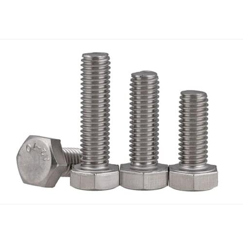 M8 304 Stainless Steel Hex Screw Extended long Tooth Hex Screw / DIN933 Hex Bolt 20 Pcs