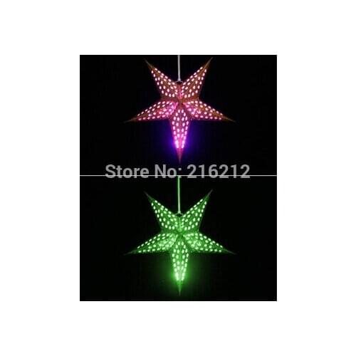 Fashion Hot Christmas Ornament 30cm Paper five-star star lampshade Christmas scene layout Paper Lanterns Decorations