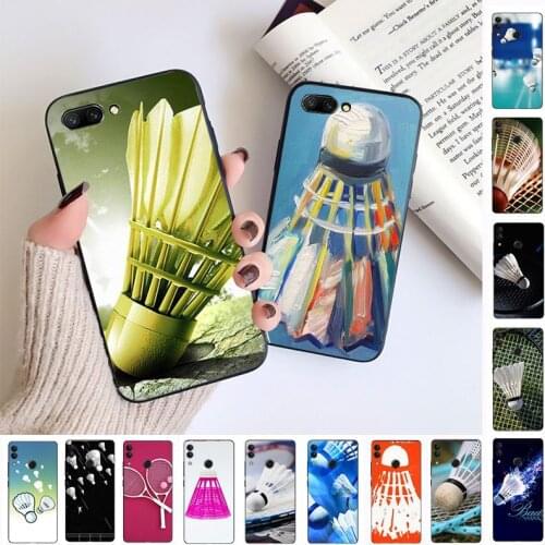 Badminton sports Soft Phone Case Cover For huawei honor 10 10i 10lite 8c 8A 8X 9 9A 9lite 20 20s 20i 20lite mate20 Cover
