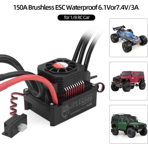 Original SURPASS HOBBY 80A/120A/150A Brushless ESC Waterproof Electric Speed Controller for 1/8 RC Truck Off-road Car