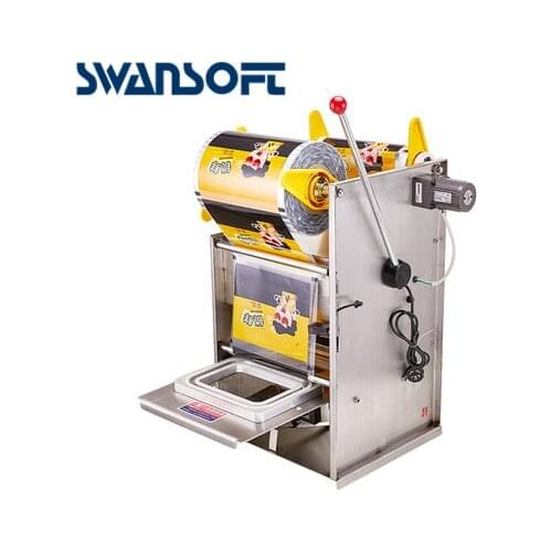 SWANSOFT Semi-automatic lunch box sealing machine Trays, cup sealing machine Tea sealing machine