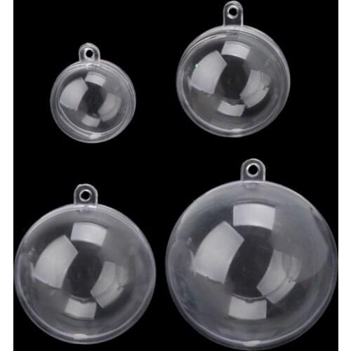 Clear Plastic Acrylic Bath Bomb Mold Shells Molding Ball Ornaments DIY Crafts
