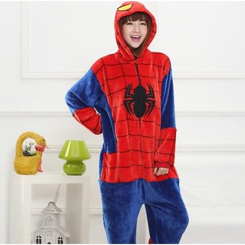 Dropship Adult Pink Unicorn Kigurumi Women Onesie Sleepwear Animal Anime Cartoon Pajama Spider Panda Stitch Cosplay Costumes