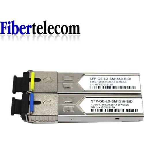 SFP Module SC connector 1.25G SC BiDi 1310nm/1550nm WDM switch SFP Transceiver module with Switch with DDM Function