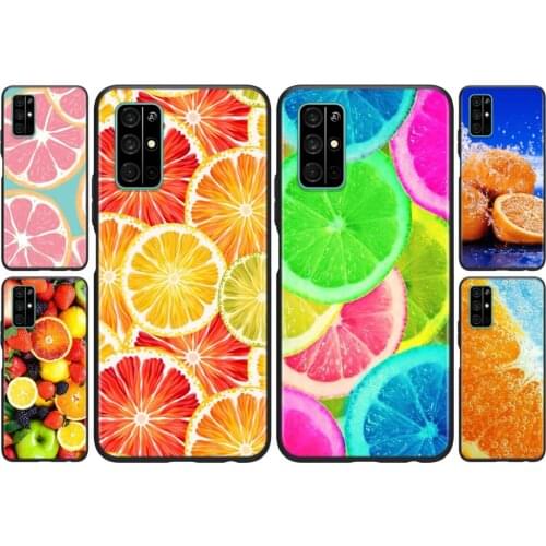 Silicone Cover Summer Fruit Orange For Huawei Honor 30i 10X 30S 9A 9S 9X 30 9C 20 20S V20 10i 10 7C Pro Lite Phone Case