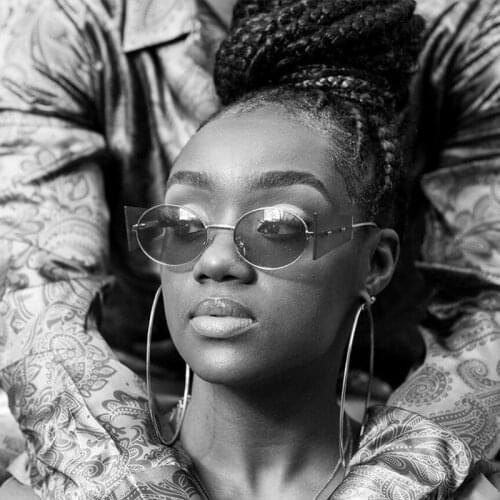 Retro Classic Oval Small Frame Punk Sunglasses Women Brand Designer Gradient Sun Glasses Men Wide legs Rainbow Goggles Oculos