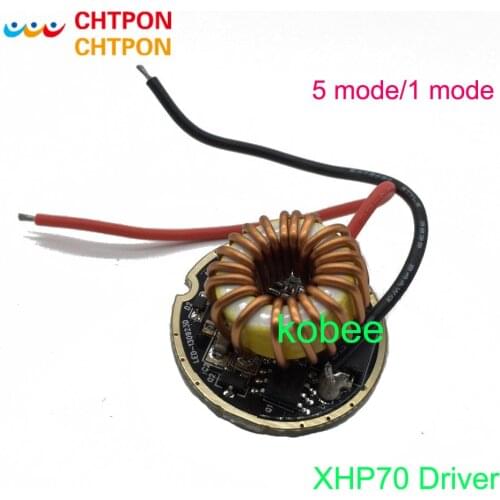 Cree XLamp XHP70 XHP70.2 6V LED Driver 22MM DC6V-15V 1mode/5mode Input 6-15V Output For 6V XHP70 LED Light Lamp