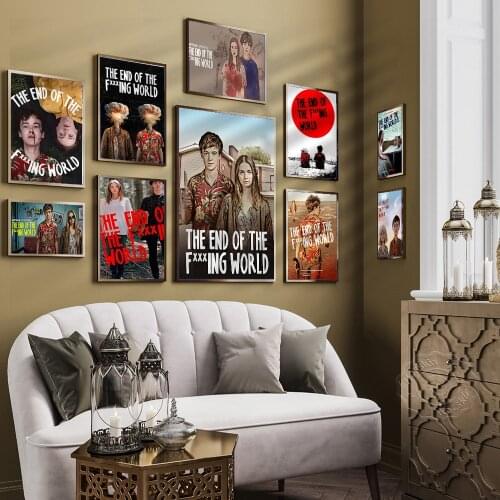 Vintage Poster The End of the F***ing World Prints Canvas Painting Wall Art Decor for Bedroom Bar Pub Decoration Wall stickers