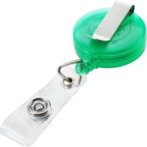 Retractable Ski Pass ID Card Badge Holder Key Chain Reels With Clip