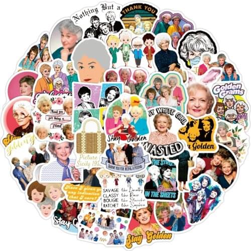 10/50PCS Stay Golden Girl Stickers Winter Graffiti Waterproof Sticker DIY Snowboard Helmet Laptop Ski Styling Vinyl 2021