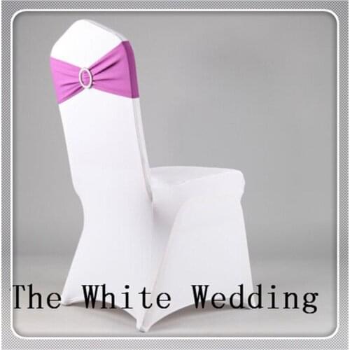 100 fuchsia dining chair band with diamond buckle /ver tabela de tamanho chair band for Party wedding free shipping