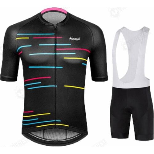 2020 FRENESI Pro Team Cycling Jersey Set Men Mountain Bike Suit Summer GEL Bicycle Wear Anti-UV Triathlon Clothes