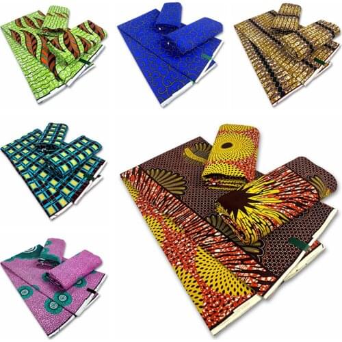 2021 Wholesale Price African Pure Wax Fabric Printed Nigerian Best Quality Ankara Batik Wedding Party Materials 6 Yards