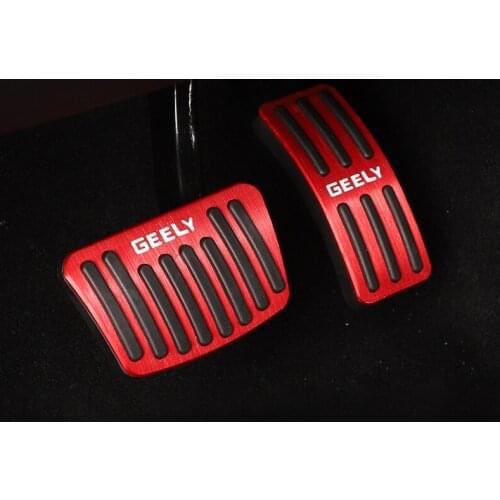 Aluminum alloy Car Auto Accelerator Gas Pedal Brake Pedal plate Cover For Geely Atlas Boyue Emgrand NL-3 Proton X70 2018 2019